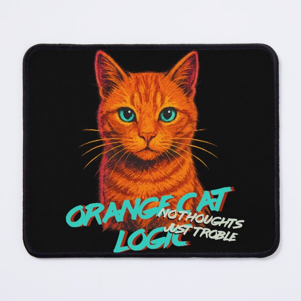 Item preview, Neon Orange Tabby Cat – “Orange Cat Logic: No Thoughts, Just Trouble” Funny Cat Design designed and sold by IBD-HOUS.