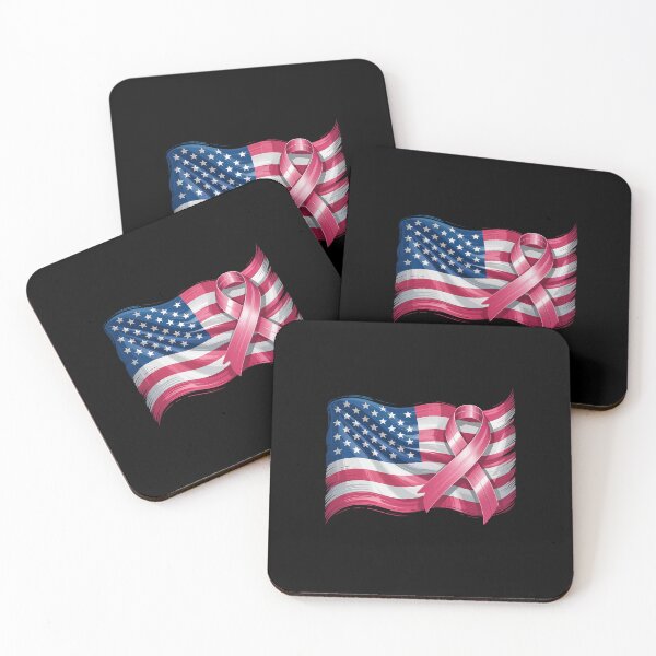 Item preview, Usa Flag Pink Ribbon Breast Cancer Awareness designed and sold by Kcgarciaso.