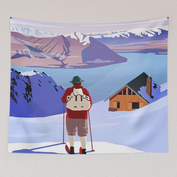 Item preview, A Cabin Waiting in the White Silence designed and sold by Roundspace3789.