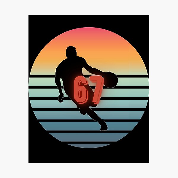 Item preview, 67 Retro Sunset Basketball Silhouette designed and sold by A-Szczesniak.