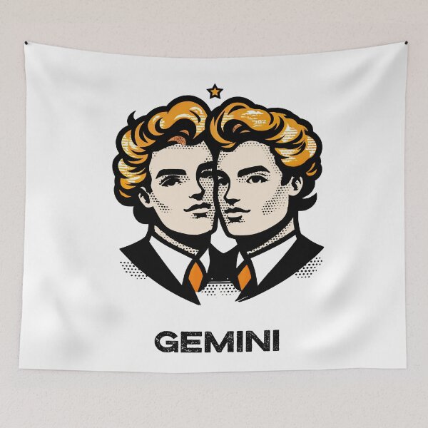 Item preview, Gemini Twins: Cosmic Duality in Style designed and sold by ForeverPrintsOK.