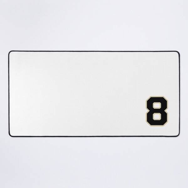 Item preview, Jersey Number 8 / Player Shirt Number Eight (Black with Gold Outline) designed and sold by STUDIO-72.