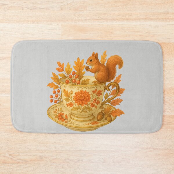 Item preview, Fall Squirrel Tea Cup Vintage Autumn Art designed and sold by freackly.