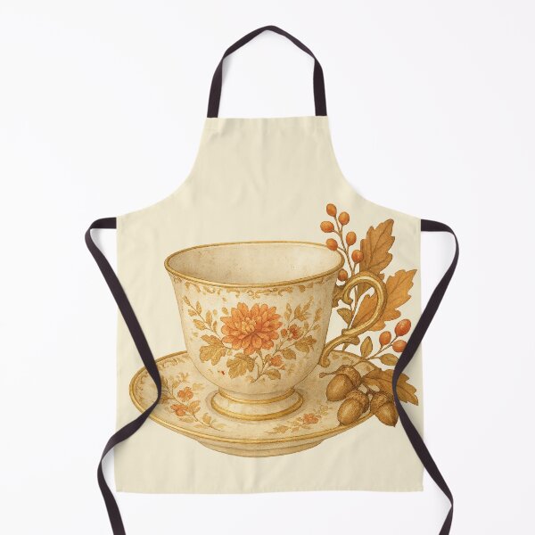 Item preview, Autumn Tea Cup Vintage Fall Floral Art designed and sold by freackly.