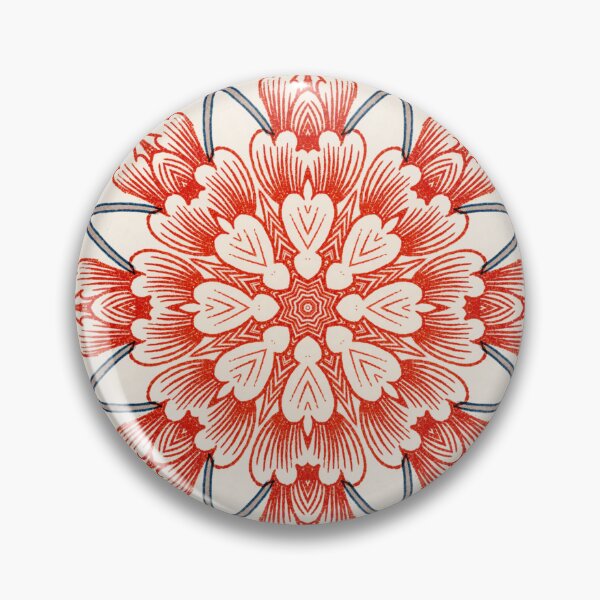 Artikelvorschau, Vintage rotes Blumenmandala – Elegantes Ziermuster entworfen und verkauft von Surfy42.