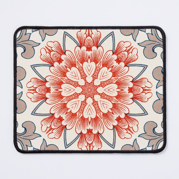 Artikelvorschau, Vintage rotes Blumenmandala – Elegantes Ziermuster entworfen und verkauft von Surfy42.