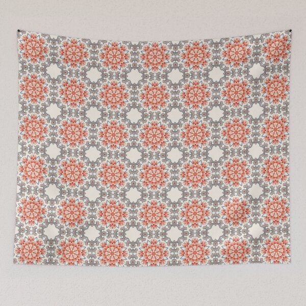 Artikelvorschau, Vintage rotes Blumenmandala – Elegantes Ziermuster entworfen und verkauft von Surfy42.