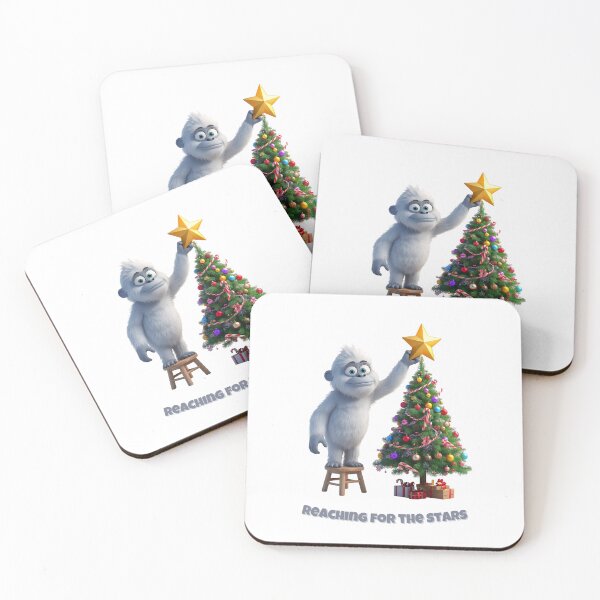 Item preview, Reaching For The Stars Yeti - Determined Christmas designed and sold by VisionWeaveLab.