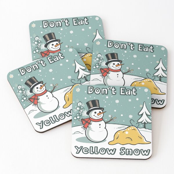 Item preview, don't eat yellow snow Drawstring Bags designed and sold by loccotown168.