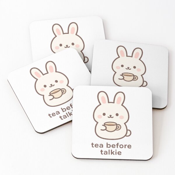 Item preview, Nini Bunny a fluffy bunny holding a cup of tea designed and sold by PrincessStudio.
