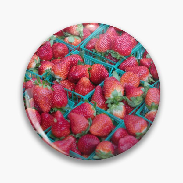 Item preview, This vibrant image showcases fresh strawberries at a bustling farmers market in Sarasota Florida designed and sold by EyezWatchin.