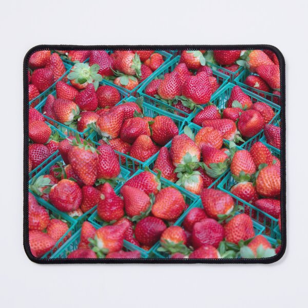 Item preview, This vibrant image showcases fresh strawberries at a bustling farmers market in Sarasota Florida designed and sold by EyezWatchin.