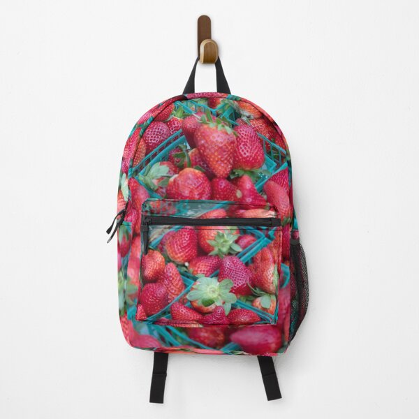 Item preview, This vibrant image showcases fresh strawberries at a bustling farmers market in Sarasota Florida designed and sold by EyezWatchin.