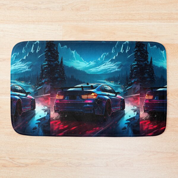 Item preview, Nighttime Performance Car Illuminated By Vibrant Neon Road designed and sold by RevUpDesign.