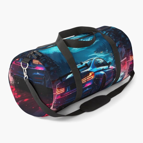 Item preview, Nighttime Performance Car Illuminated By Vibrant Neon Road designed and sold by RevUpDesign.