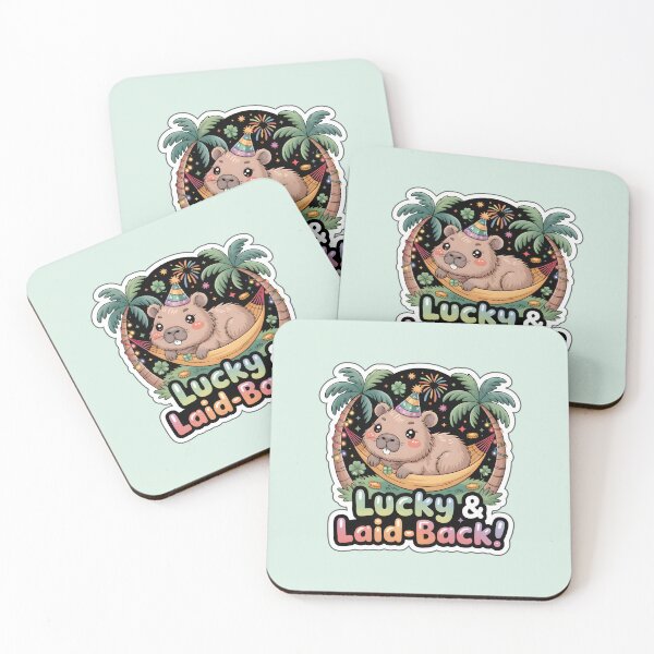 Item preview, Happy New Year! Lucky Laid-back Chibi Capybara Sticker designed and sold by Nuist25.