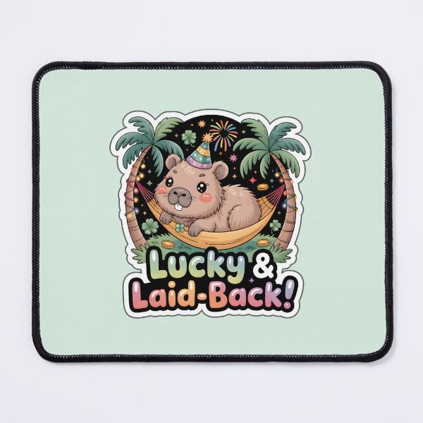 Item preview, Happy New Year! Lucky Laid-back Chibi Capybara Sticker designed and sold by Nuist25.