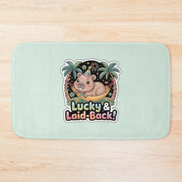 Item preview, Happy New Year! Lucky Laid-back Chibi Capybara Sticker designed and sold by Nuist25.