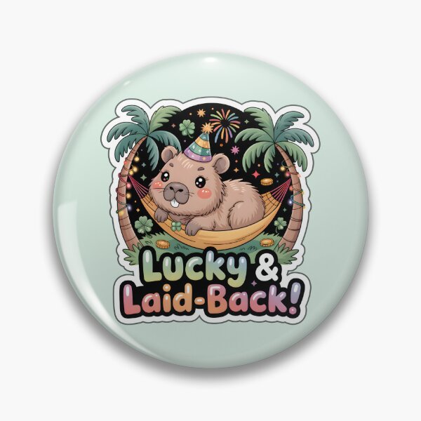 Item preview, Happy New Year! Lucky Laid-back Chibi Capybara Sticker designed and sold by Nuist25.