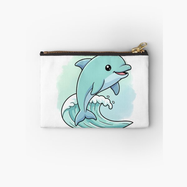 Item preview, Cute Dolphin Mascot – Smiling Dolphin Cartoon designed and sold by Chicbyvalde973.
