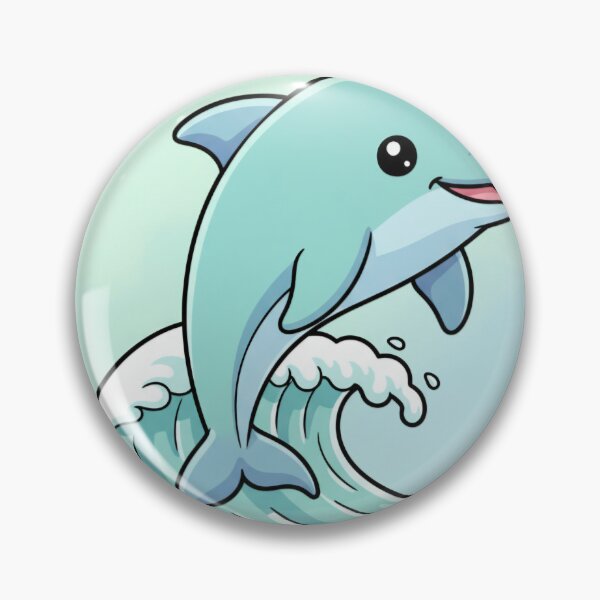 Item preview, Cute Dolphin Mascot – Smiling Dolphin Cartoon designed and sold by Chicbyvalde973.
