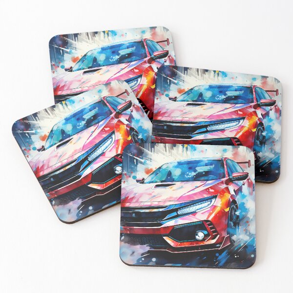 Item preview, Vibrant Hot Hatch Sports Car Bursting With Colorful Energy designed and sold by RevUpDesign.