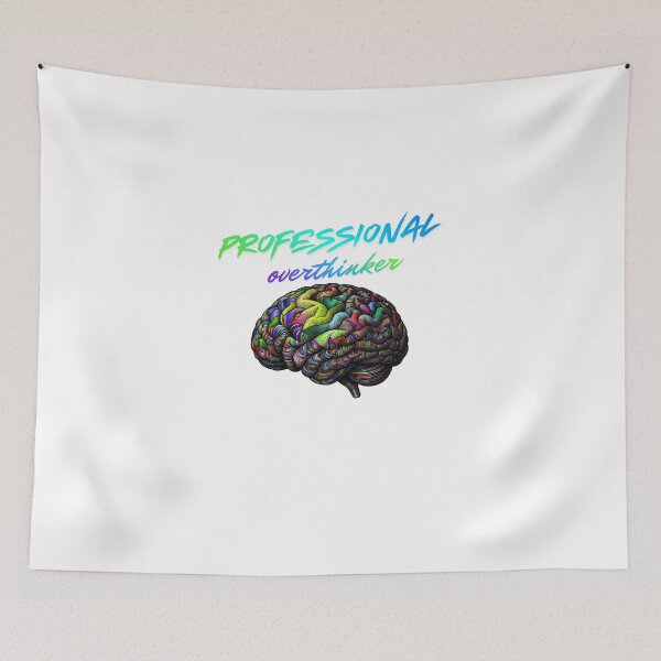 Item preview, Professional Overthinker Text fun Quote designed and sold by SloganSauce.