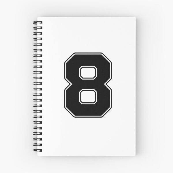 Item preview, Jersey Number 8 / Player Shirt Number Eight (Black with Black Outline) designed and sold by STUDIO-72.