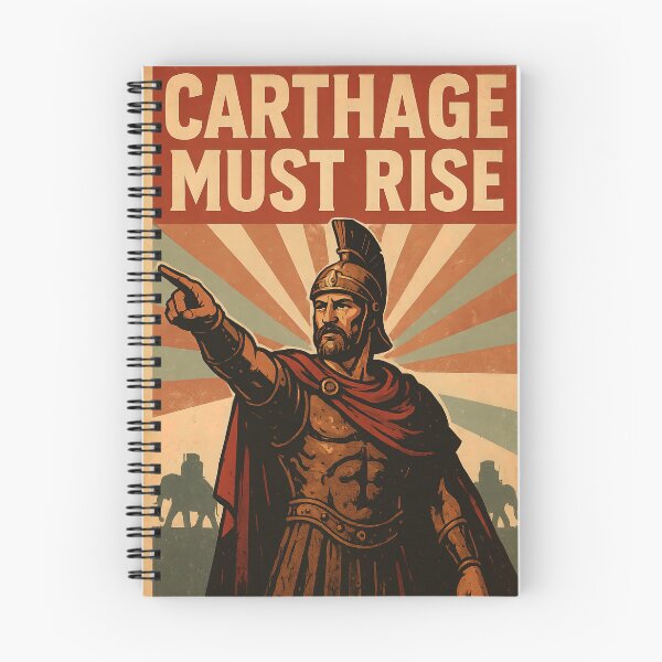 Item preview, Carthage Must Rise Vintage Propaganda Poster designed and sold by Retr0Tshirts.