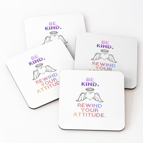 Item preview, Be Kind Rewind Your Attitude pink Quote designed and sold by SloganSauce.
