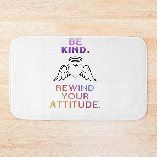 Item preview, Be Kind Rewind Your Attitude pink Quote designed and sold by SloganSauce.