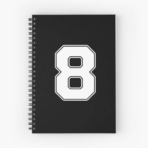 Item preview, Jersey Number 8 / Player Shirt Number Eight (White with White Outline) designed and sold by STUDIO-72.