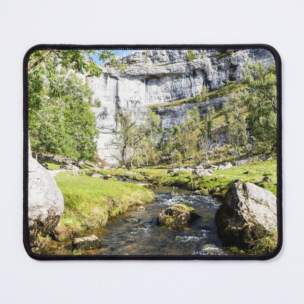 Item preview, Scenic Limestone Cliff by River At Malham Cove, Yorkshire, England designed and sold by Paul Thompson Photography.