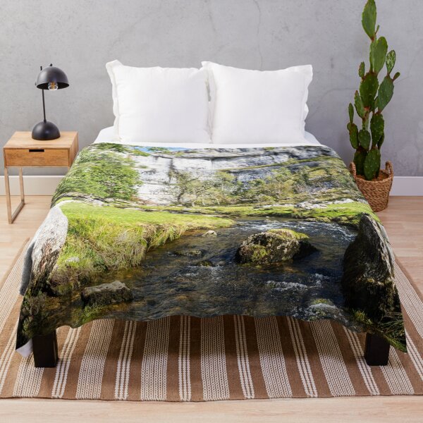 Item preview, Scenic Limestone Cliff by River At Malham Cove, Yorkshire, England designed and sold by Paul Thompson Photography.