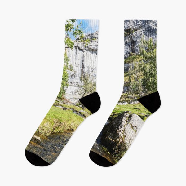 Item preview, Scenic Limestone Cliff by River At Malham Cove, Yorkshire, England designed and sold by Paul Thompson Photography.