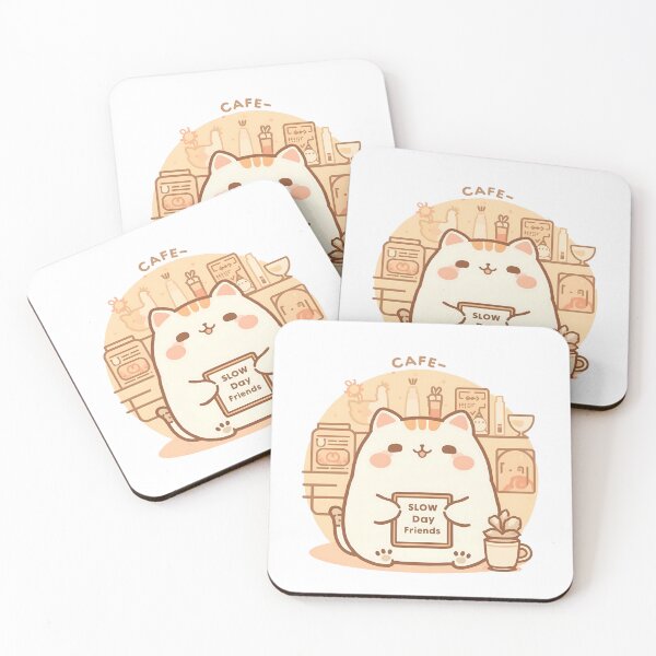 Item preview, Slow Day Café Cat – Blank Menu Board Edition designed and sold by SlowDayFriends.