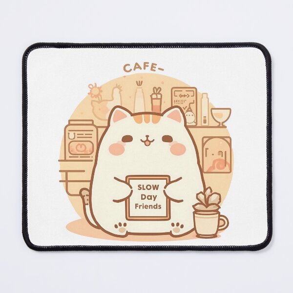 Item preview, Slow Day Café Cat – Blank Menu Board Edition designed and sold by SlowDayFriends.