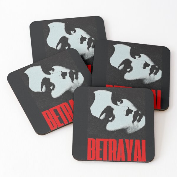 Item preview, Gritty Monochrome Portrait Poster with Bold Red Betrayal Theme designed and sold by Highlight-art.