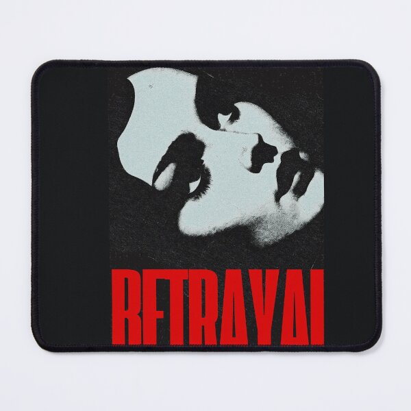 Item preview, Gritty Monochrome Portrait Poster with Bold Red Betrayal Theme designed and sold by Highlight-art.