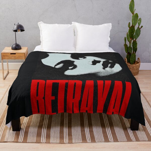 Item preview, Gritty Monochrome Portrait Poster with Bold Red Betrayal Theme designed and sold by Highlight-art.