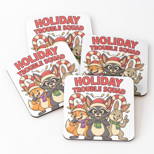 Item preview, Holiday Trouble Squad – Cute Christmas Animals designed and sold by SoulenCify.