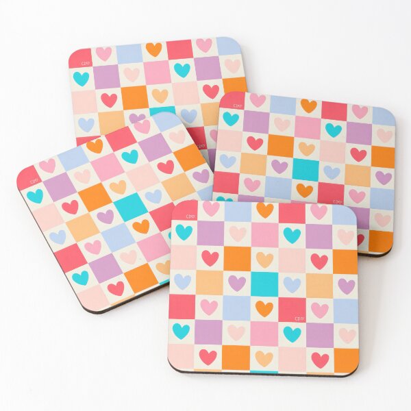 Item preview, Colorful Heart Checkered Pattern designed and sold by Colorville.