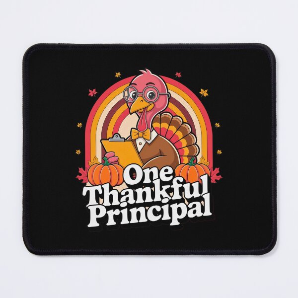Item preview, One Thankful Principal Retro Turkey | Cute Thanksgiving School Design designed and sold by BunBuntheDog-.