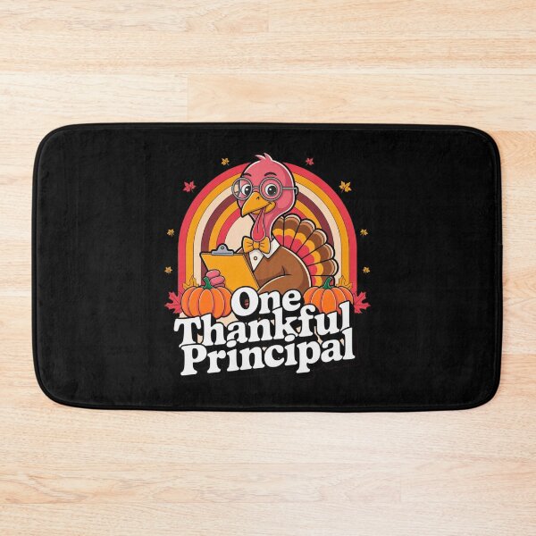 Item preview, One Thankful Principal Retro Turkey | Cute Thanksgiving School Design designed and sold by BunBuntheDog-.