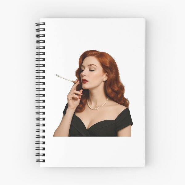 Item preview, Elegant Redhead in Vintage Glam Smoking Pose. designed and sold by Spark2Seduction.