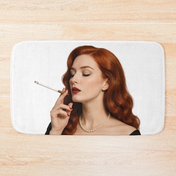 Item preview, Elegant Redhead in Vintage Glam Smoking Pose. designed and sold by Spark2Seduction.