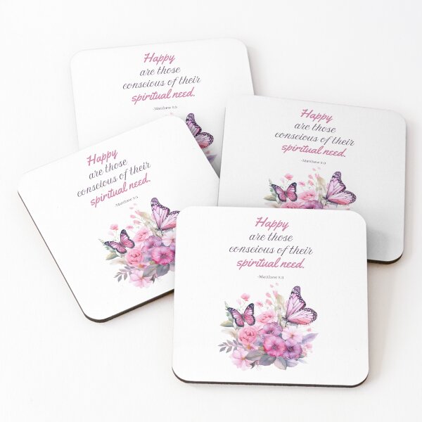 Item preview, JW Butterfly Art – 2026 Year Text Matthew 5:3 • Watercolor Floral Scripture Print designed and sold by Kishaprints.