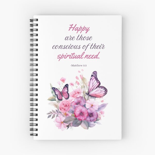 Item preview, JW Butterfly Art – 2026 Year Text Matthew 5:3 • Watercolor Floral Scripture Print designed and sold by Kishaprints.