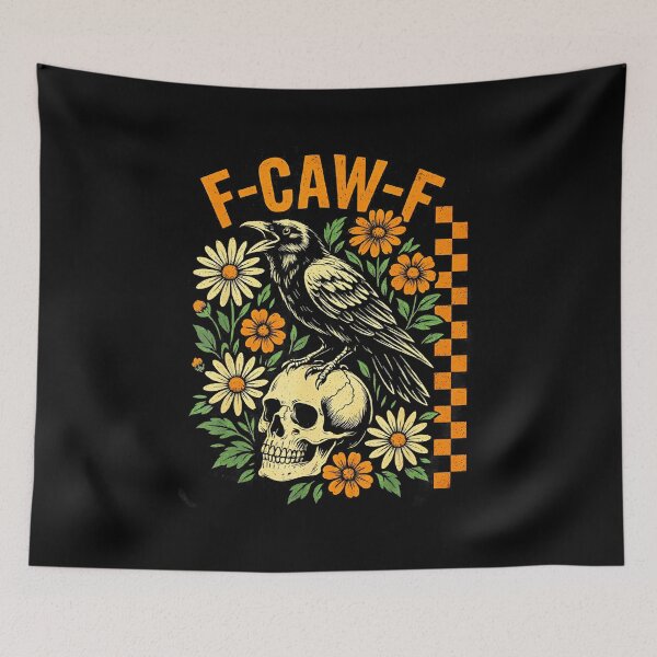 Item preview, Calavera de Cuervo Negro Fcawf Flor Divertida designed and sold by tadmercado.
