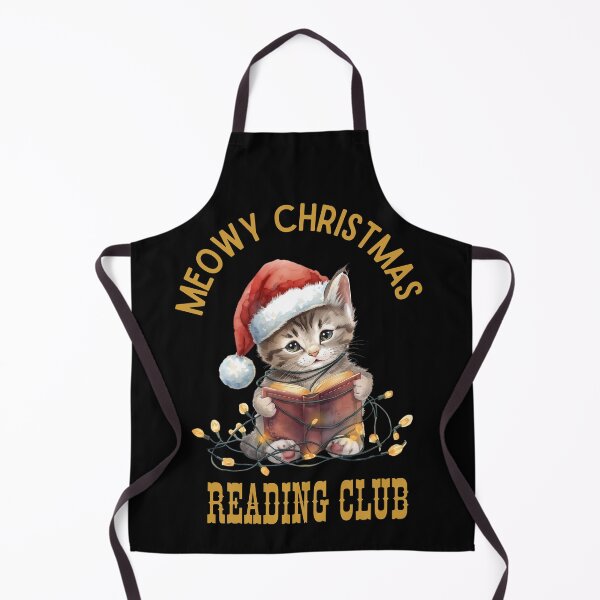 Item preview, Meowy Christmas, Book Lover Christmas, Cozy Christmas Reading Club, Cute Christmas Cat Book Lover designed and sold by KolorellaS.